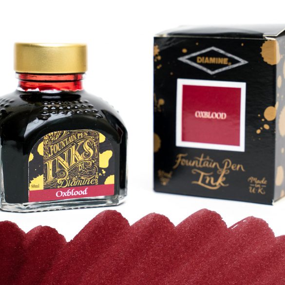 Diamine Oxblood Ink Bottle and Box