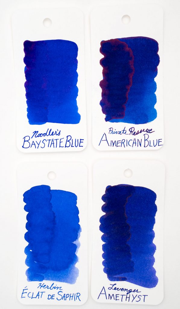 Private Reserve American Blue ink swatch comparison