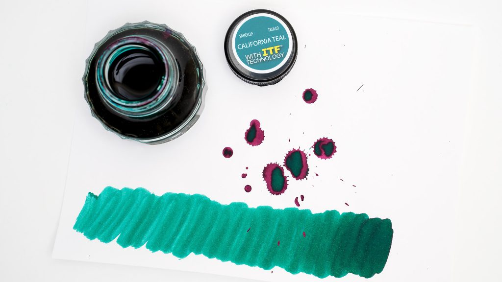 Monteverde California Teal ink bottle and ink swab