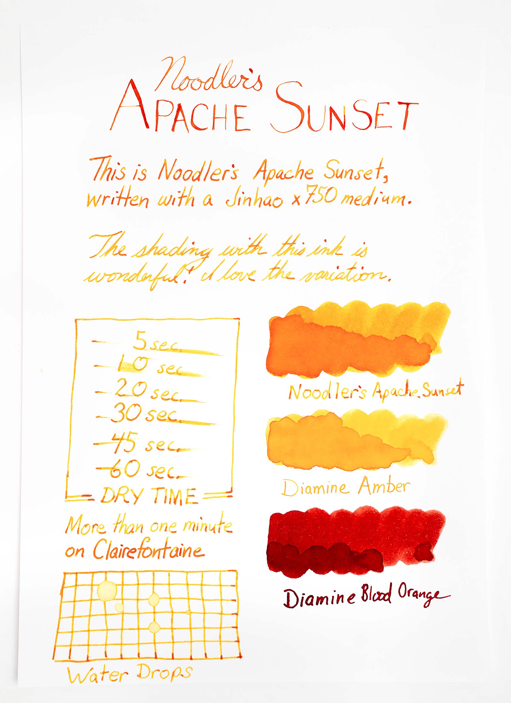 Noodler's Apache Sunset Ink : Review – The Wet Pen