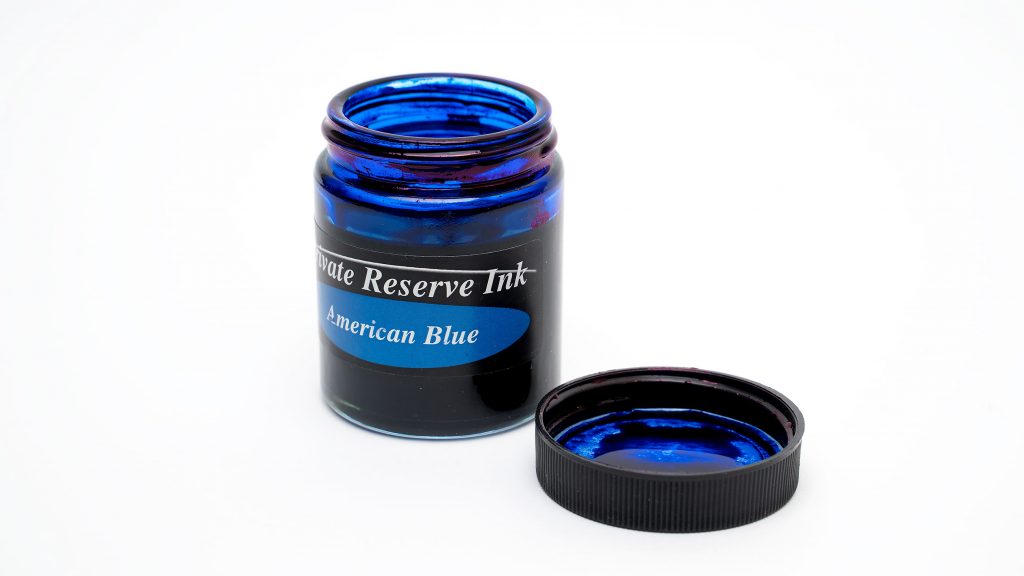 Private Reserve American Blue bottle with cap open