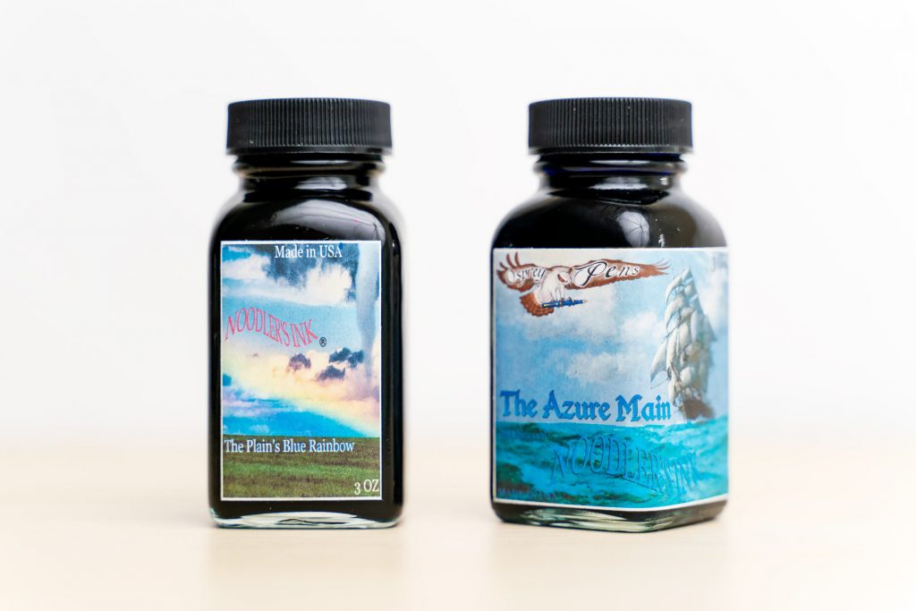 Noodler's "The Azure Main" and "The Plains Blue Rainbow" Ink Bottles