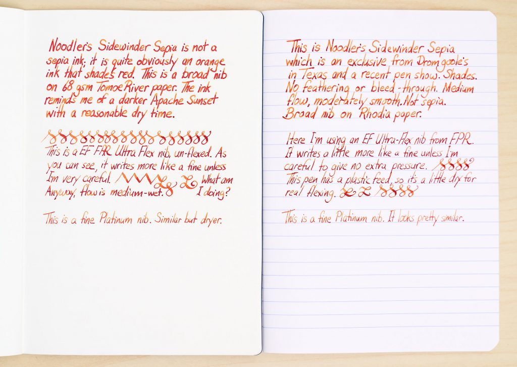 Noodler's Sidewinder Sepia Ink