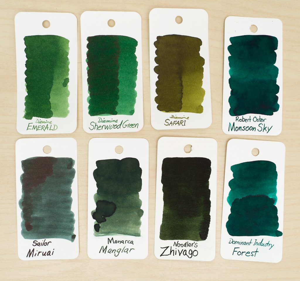 Monarca Manglar Ink Swatch Comparison