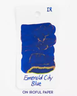 Ink Swatch of Emerald City Blue on Iroful Paper