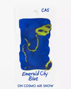 Ink Swatch of Emerald City Blue on Cosmo Air Snow Paper