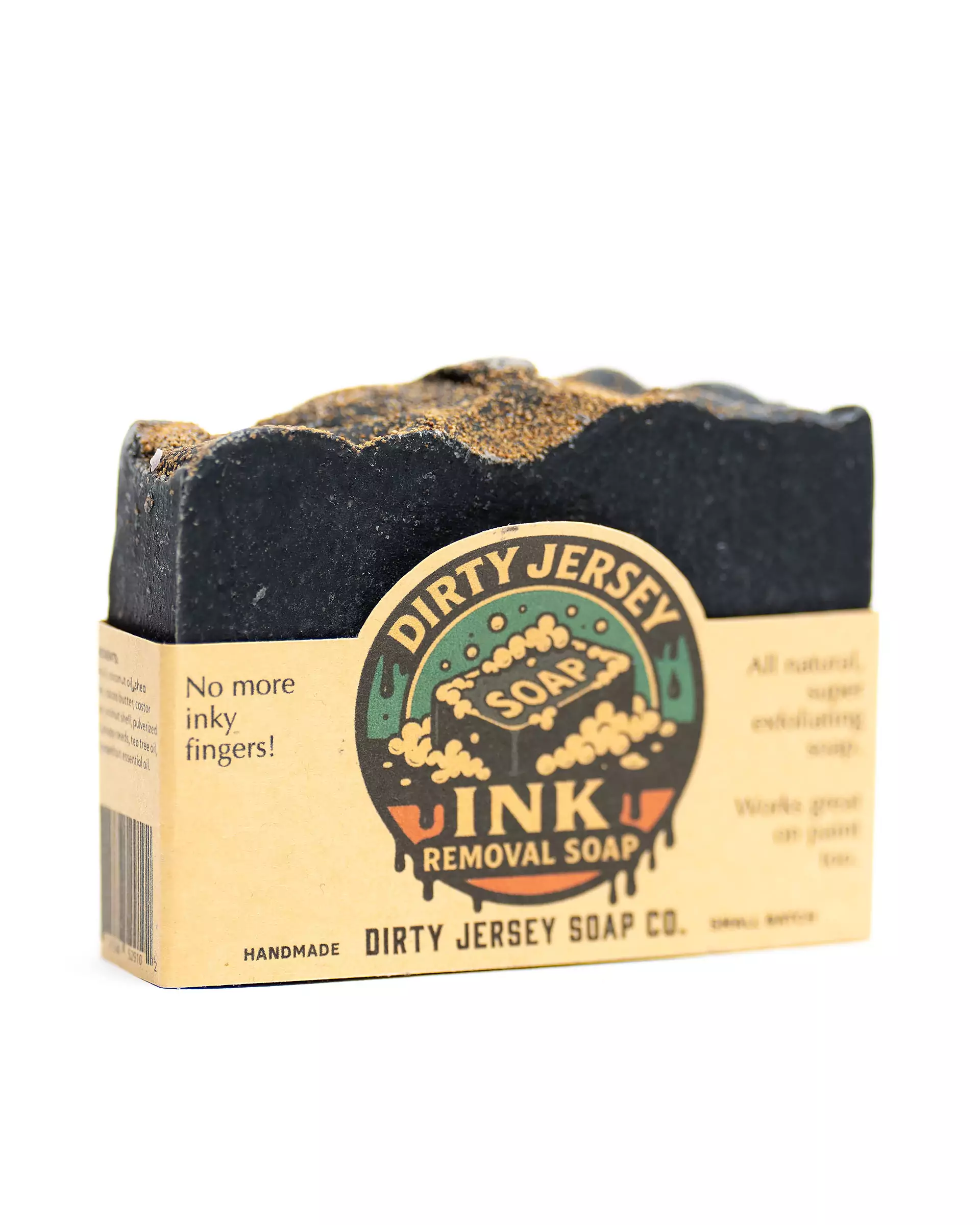Dirty Jersey Ink Removal Soap Bar front label
