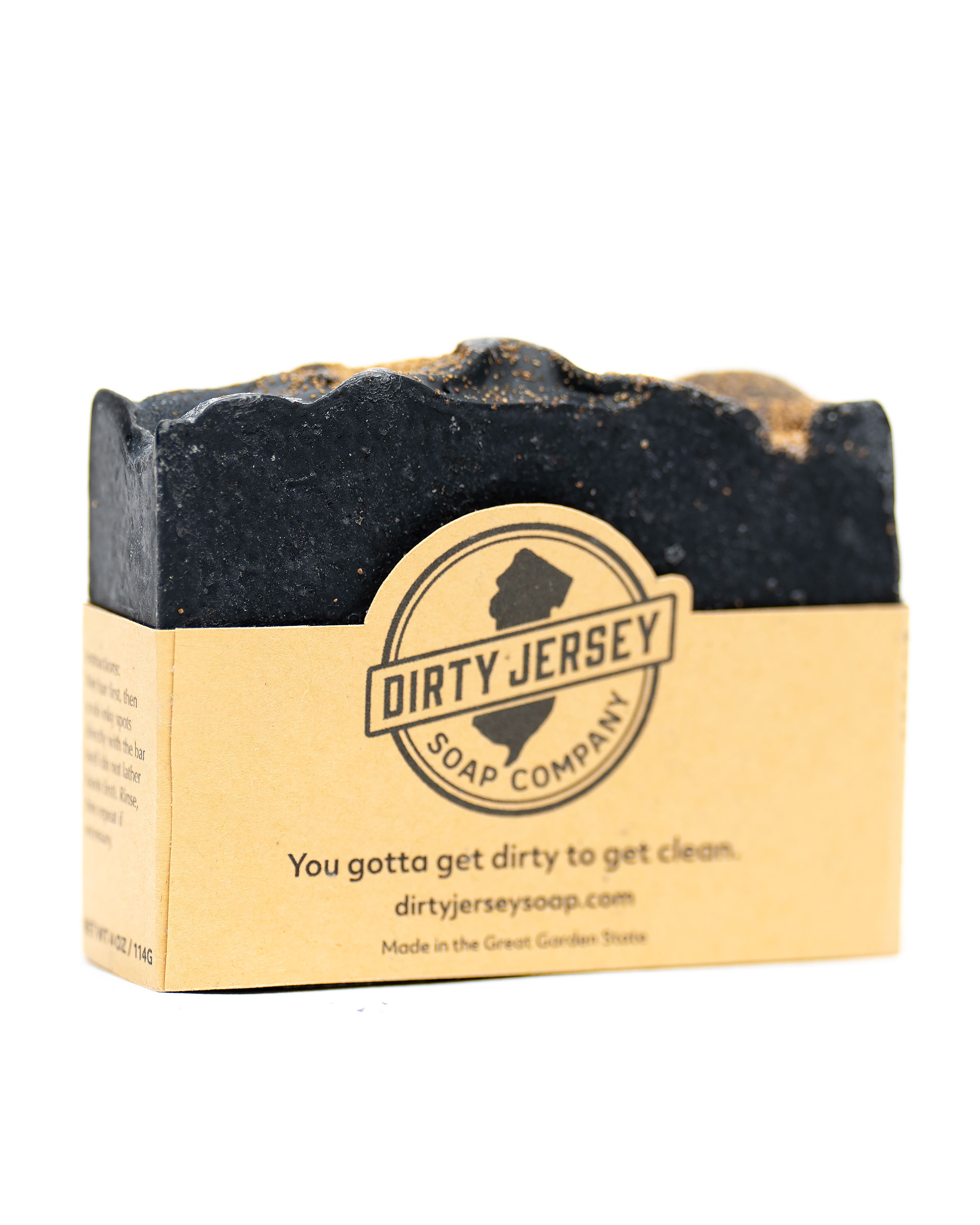 Dirty Jersey Ink Removal Soap Bar back label